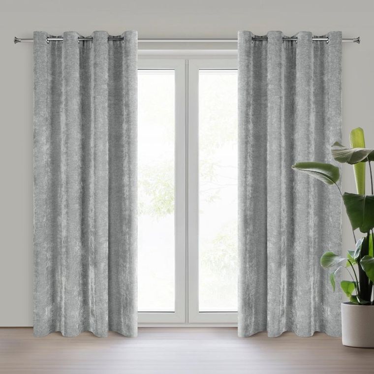 Eurofirany, zasłona gotowa, Nilo, 140-250 cm, szary