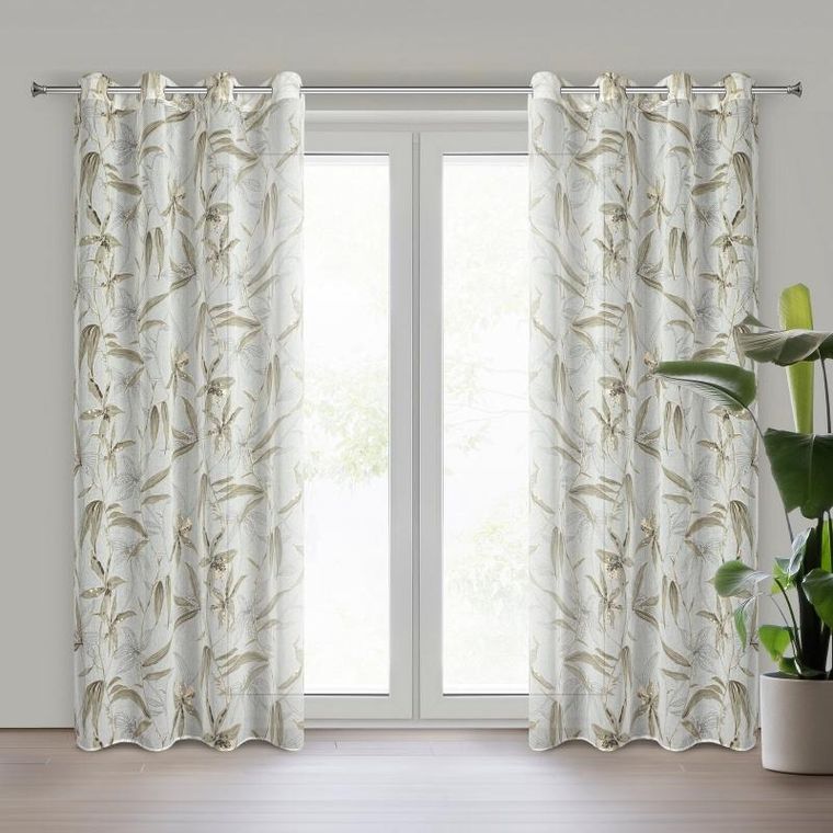 Eurofirany, zasłona gotowa Pati, 140-250 cm, oliwkowy