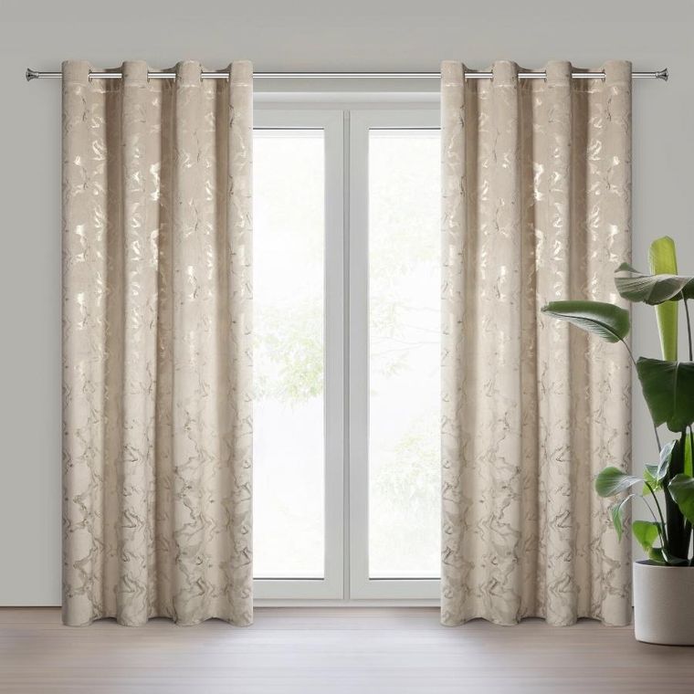 Eurofirany, zasłona gotowa, Raja, 140-250 cm, beżowy