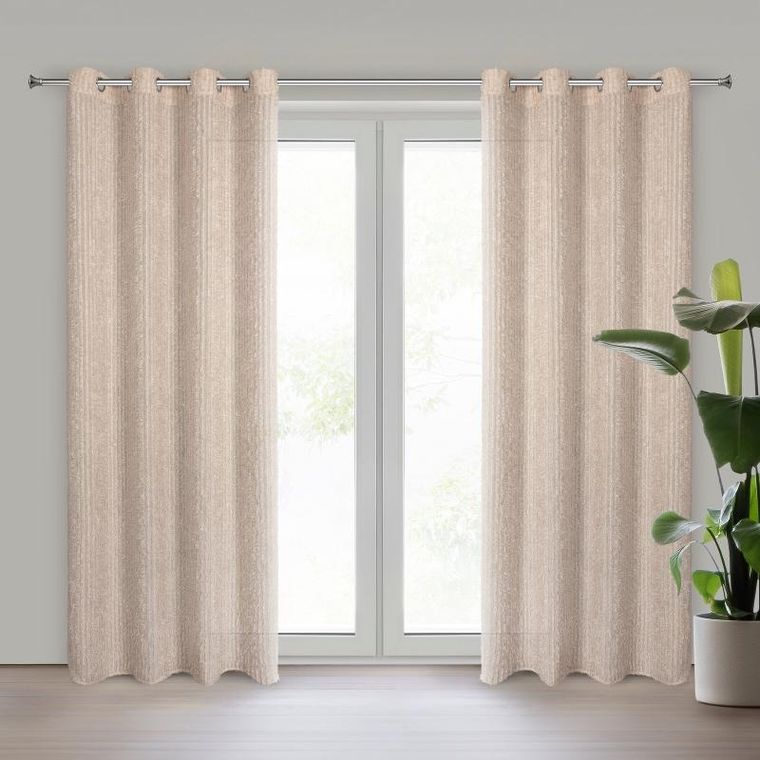 Eurofirany, zasłona gotowa, Selma, 135-250 cm, beżowy