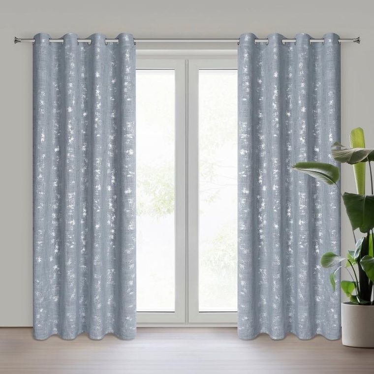 Eurofirany, zasłona gotowa, Solana, 140-250 cm, niebieski