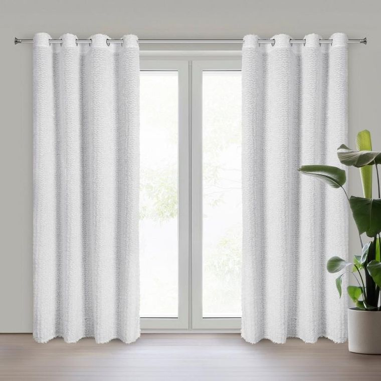 Eurofirany, zasłona gotowa, Tiffany, 135-250 cm, biały