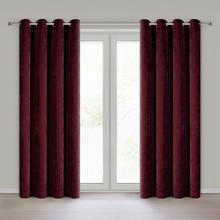 Eurofirany, zasłona gotowa, Vani, 140-250 cm, bordowy