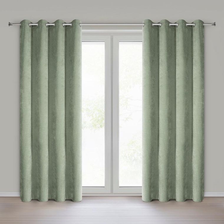 Eurofirany, zasłona gotowa, Vani, 140-250 cm, ciemnomiętowy