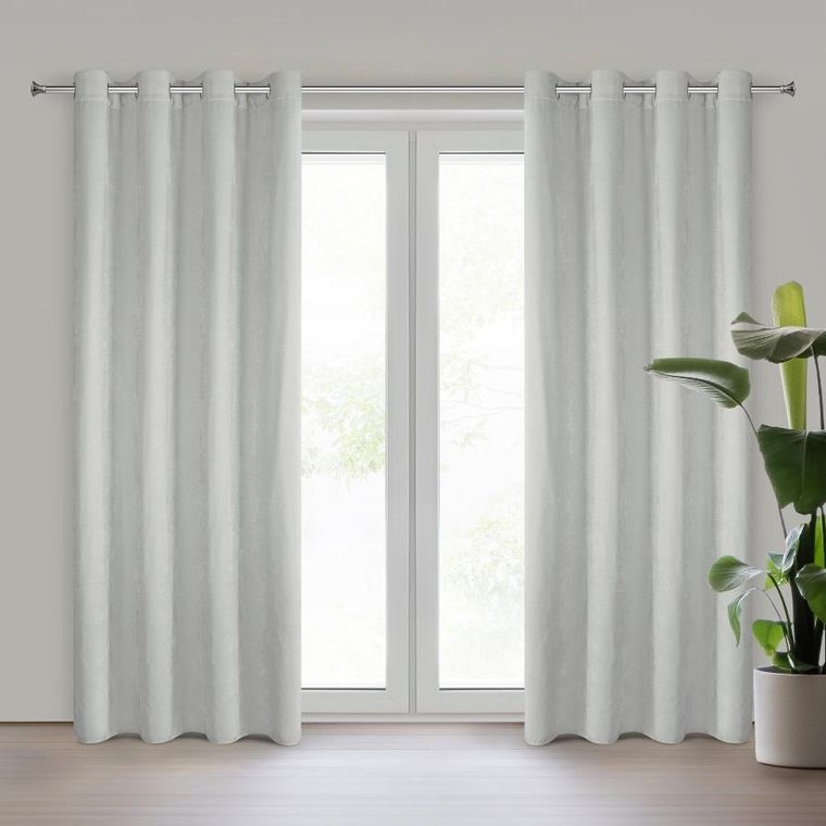 Eurofirany, zasłona gotowa, Vani, 140-250 cm, platynowy