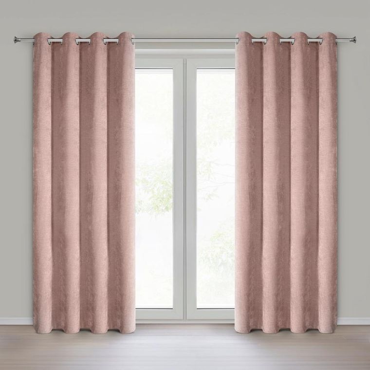 Eurofirany, zasłona gotowa, Vani, 140-250 cm, pudrowy