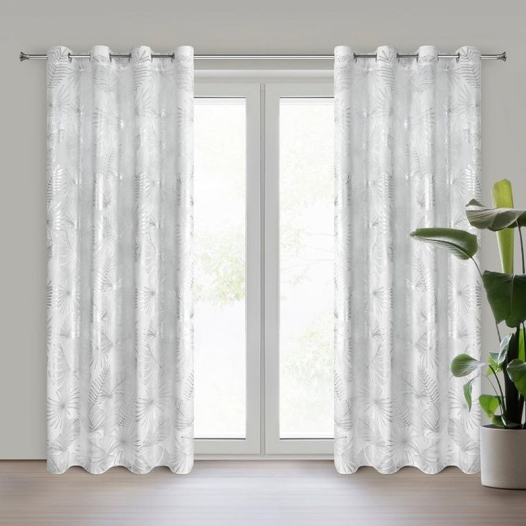 Eurofirany, zasłona gotowa, Zaria, 140-250 cm, biały