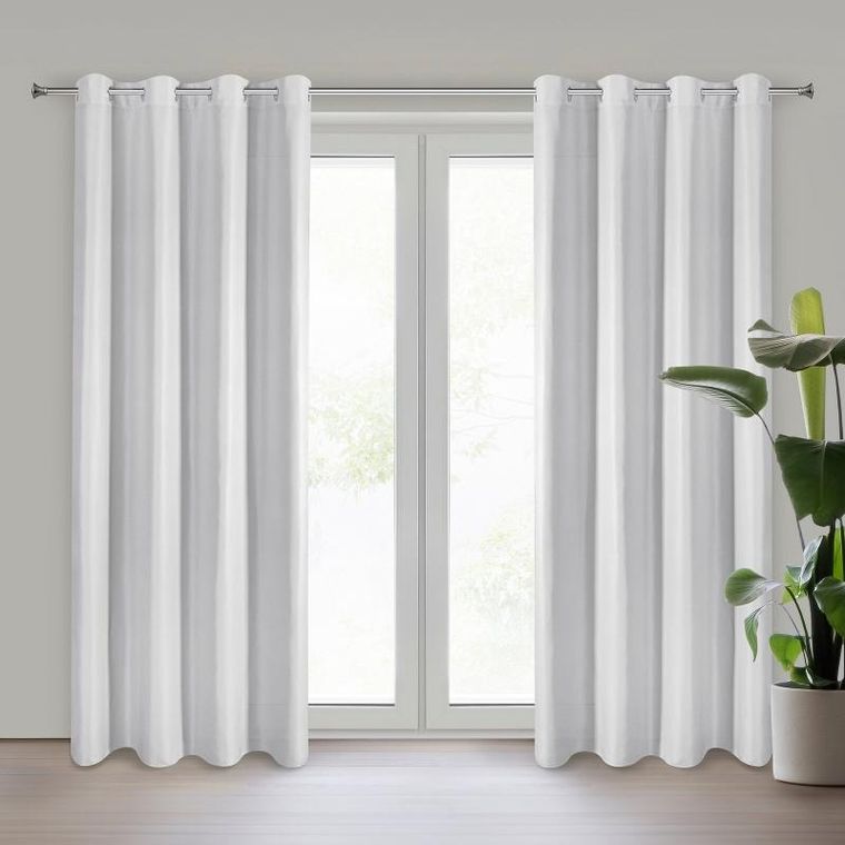 Eurofirany, zasłona zaciemniająca gotowa, Adari, 140-250 cm, biały