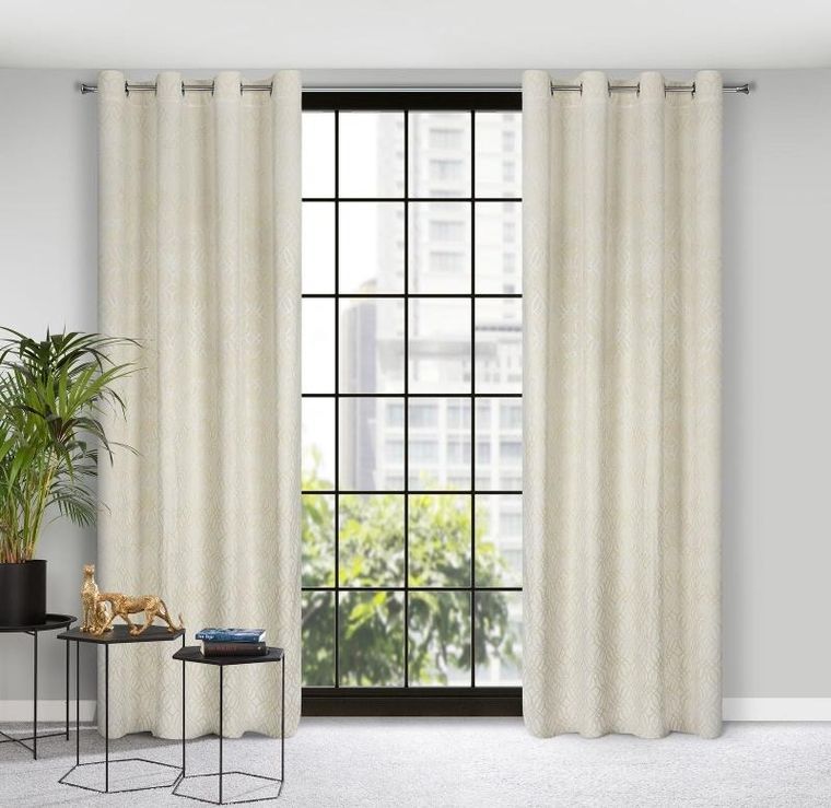 Eurofirany, zasłona zaciemniająca gotowa, Areta, 140-250 cm, kremowy