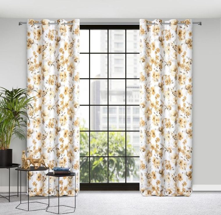 Eurofirany, zasłona zaciemniająca gotowa, caren, 140-250 cm, beżowy