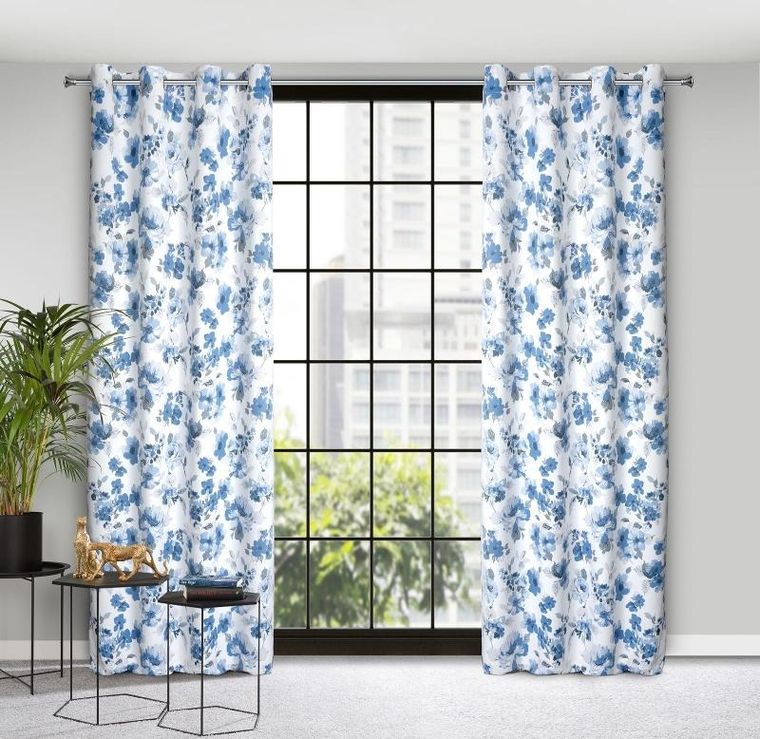 Eurofirany, zasłona zaciemniająca gotowa, Caren, 140-250 cm, niebieski