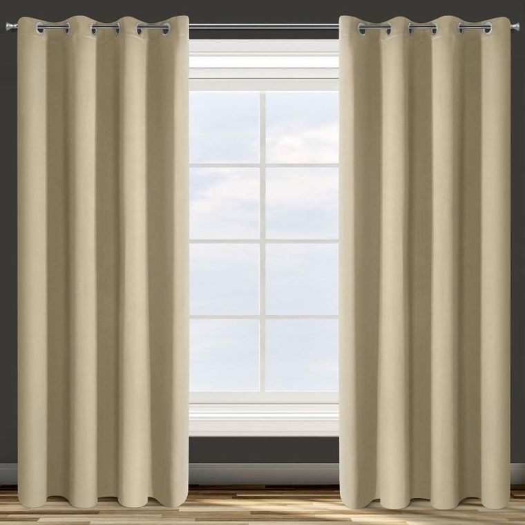 Eurofirany, zasłona zaciemniająca gotowa, D91 Parisa, 140-250 cm, beżowy