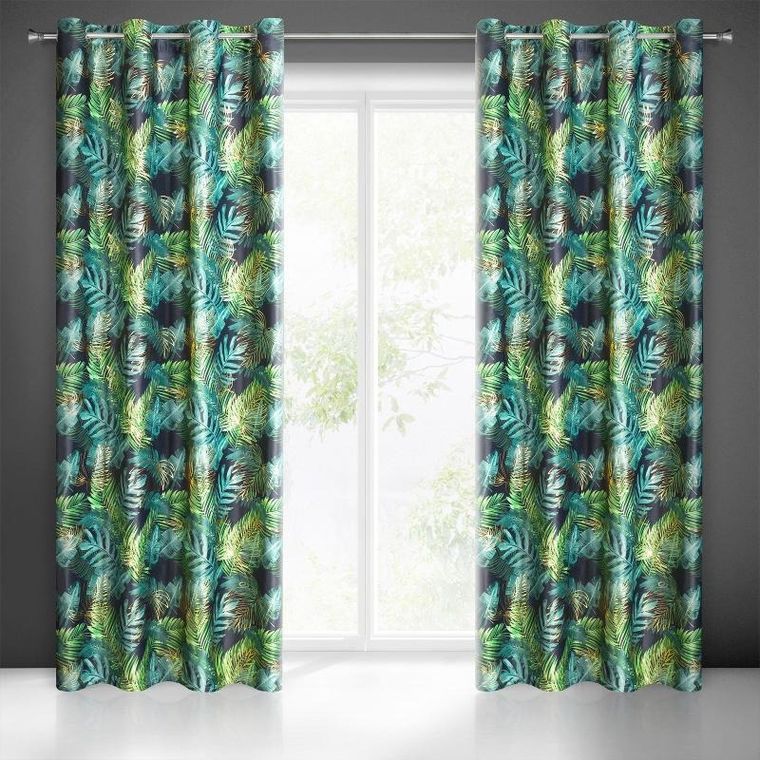 Eurofirany, zasłona zaciemniająca gotowa, Davos, 140-250 cm, czarny