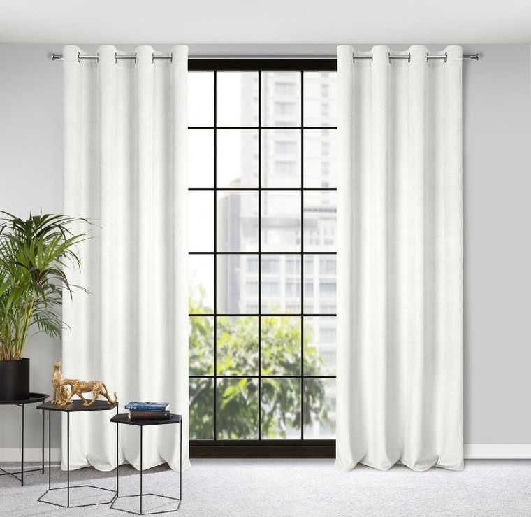 Eurofirany, zasłona zaciemniająca gotowa, Eliza, 140-250 cm, biały