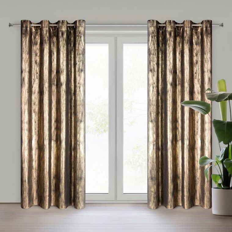 Eurofirany, zasłona zaciemniająca gotowa, Emila, 140-250 cm, czarny