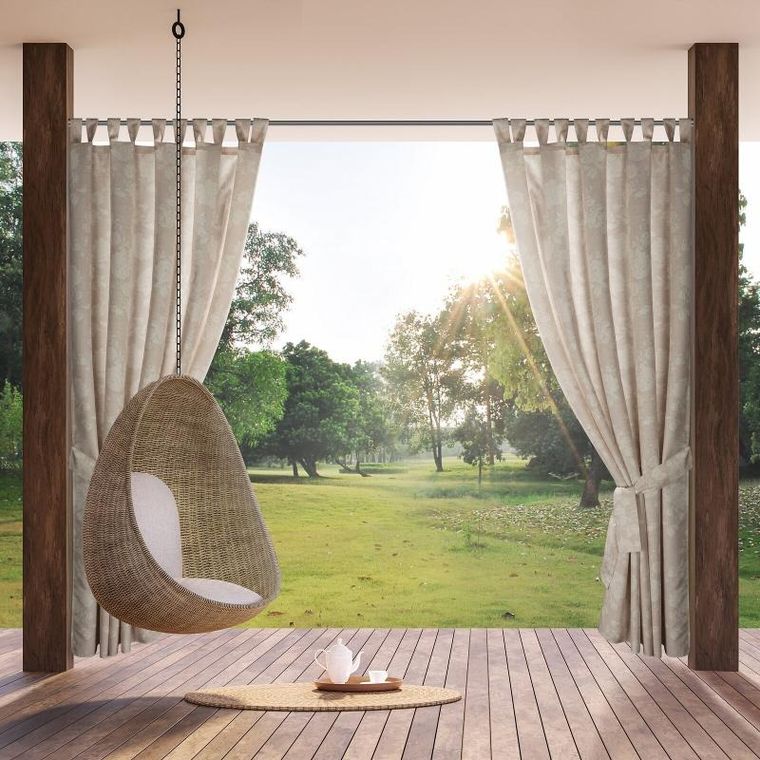 Eurofirany, zasłona zaciemniająca gotowa, Garden, na szelkach, 155-220 cm, pudrowy