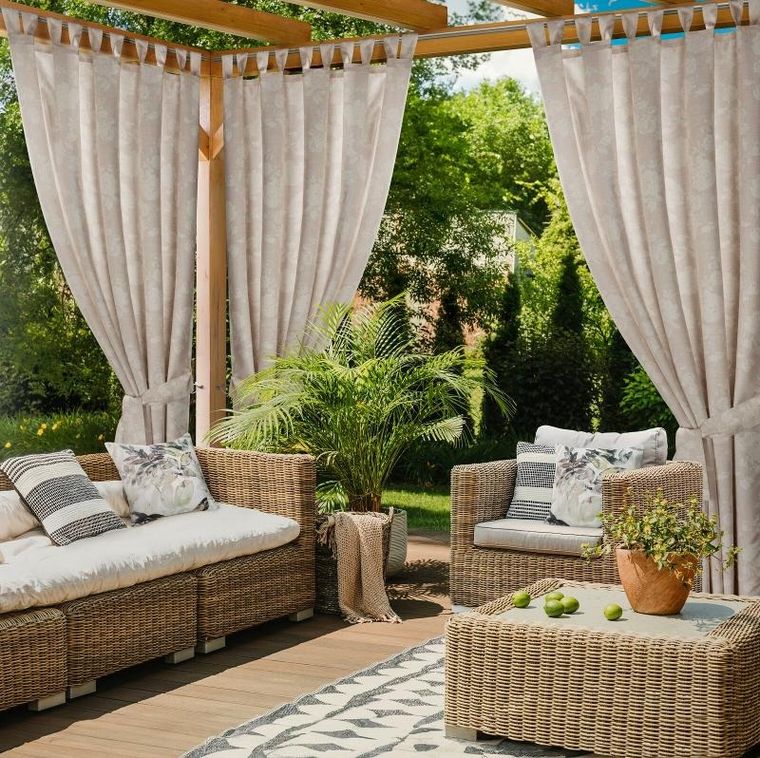 Eurofirany, zasłona zaciemniająca gotowa, Garden, na szelkach, 155-240 cm, pudrowy