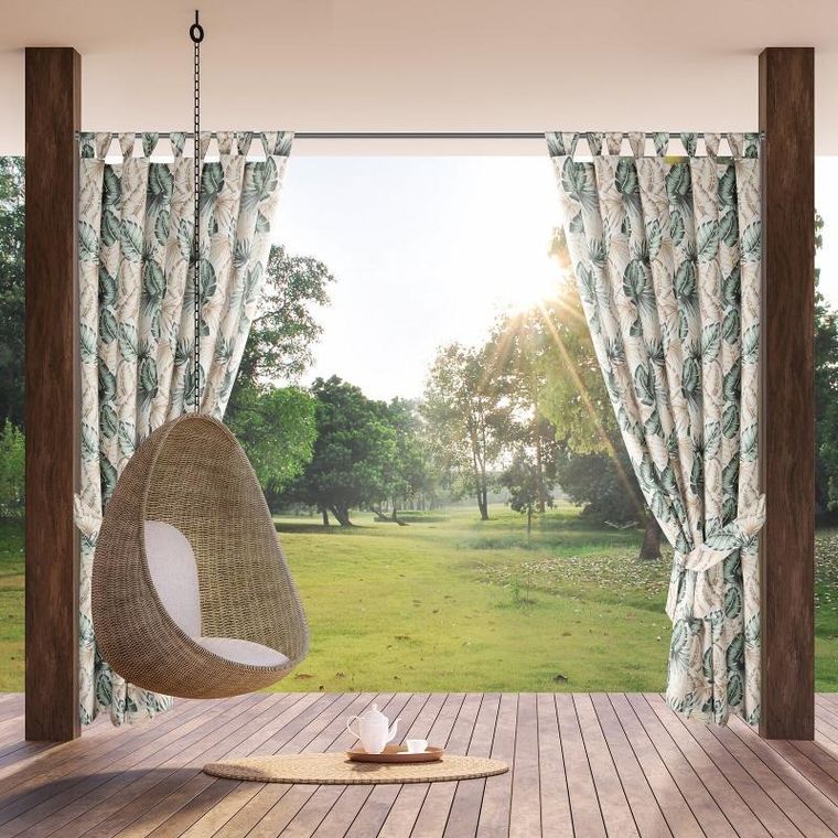 Eurofirany, zasłona zaciemniająca gotowa, Garden, na szelkach, 155-260 cm, beżowy