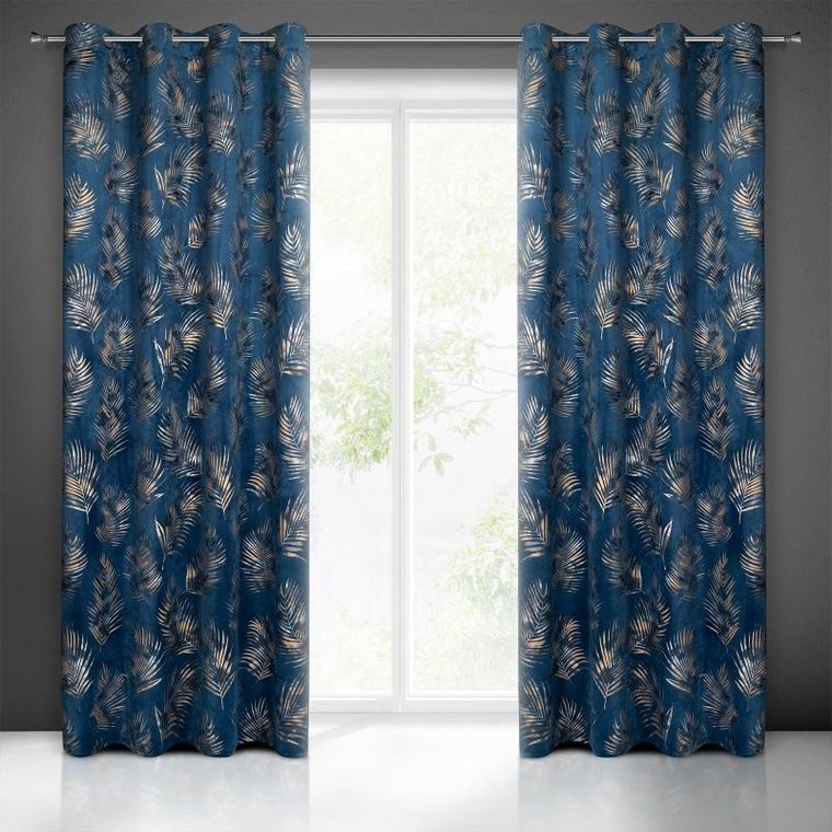 Eurofirany, zasłona zaciemniająca gotowa, Gloria, 140-250 cm, granatowy