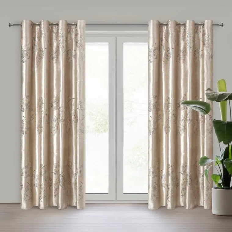 Eurofirany, zasłona zaciemniająca gotowa, Idalia, 140-250 cm, beżowy