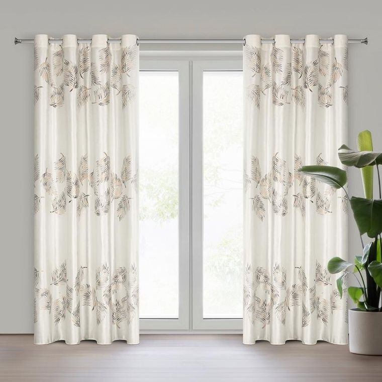 Eurofirany, zasłona zaciemniająca gotowa, Idalia, 140-250 cm, kremowy