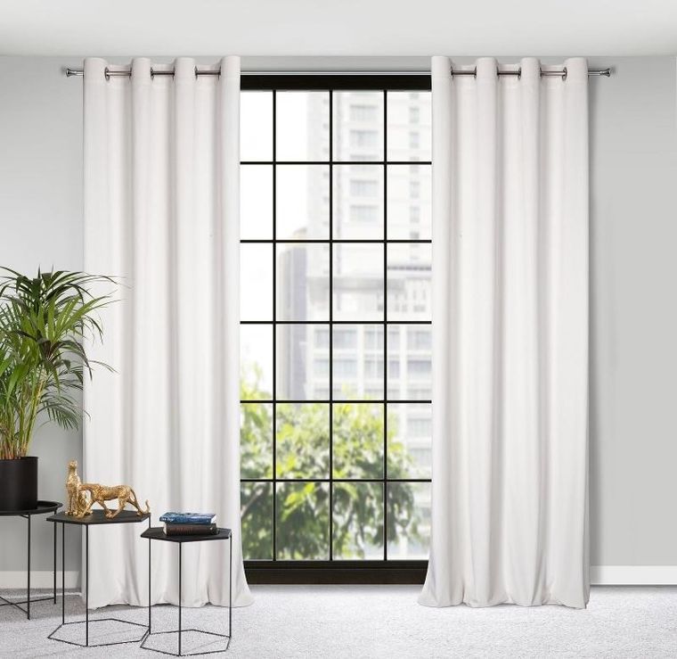 Eurofirany, zasłona zaciemniająca gotowa, Lili, 140-250 cm, biały