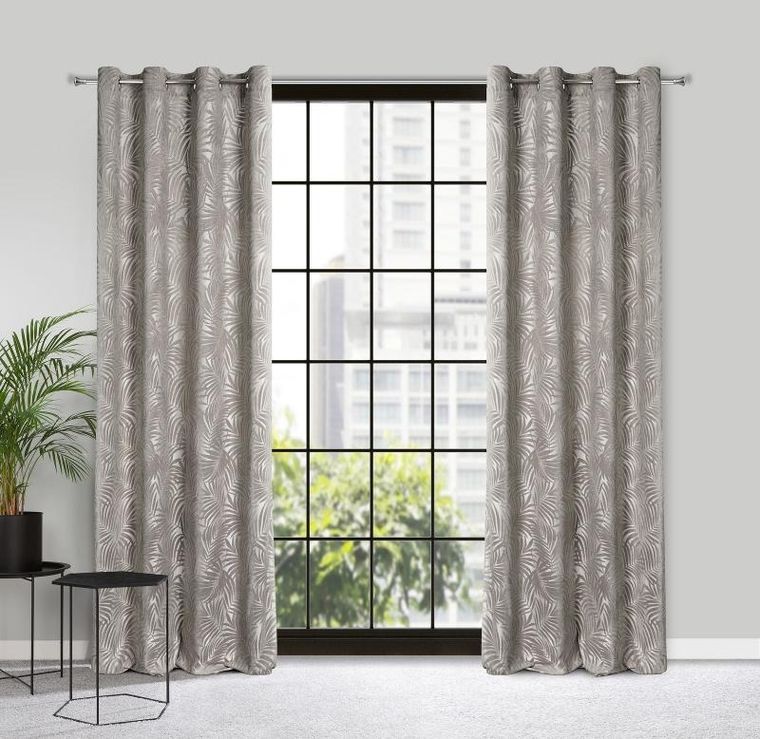 Eurofirany, zasłona zaciemniająca gotowa, Livia, 140-250 cm, beżowy