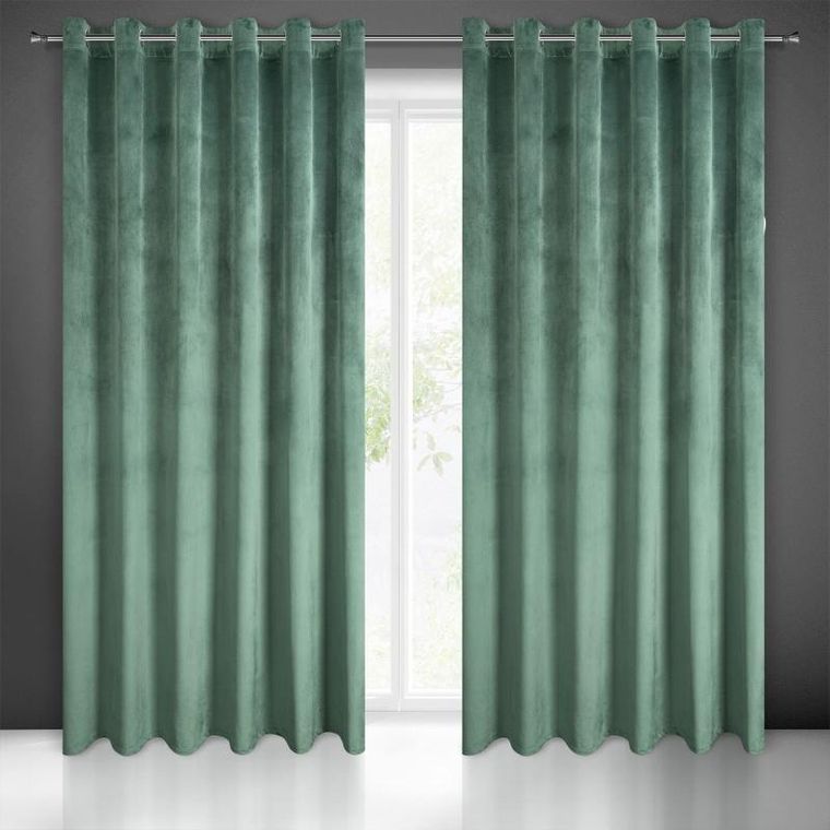 Eurofirany, zasłona zaciemniająca gotowa, Melanie, 215-250 cm, zielony