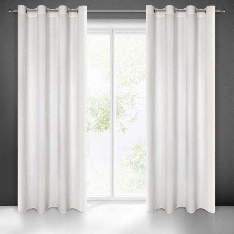 Eurofirany, zasłona zaciemniająca gotowa, Milo, 140-250 cm, biały