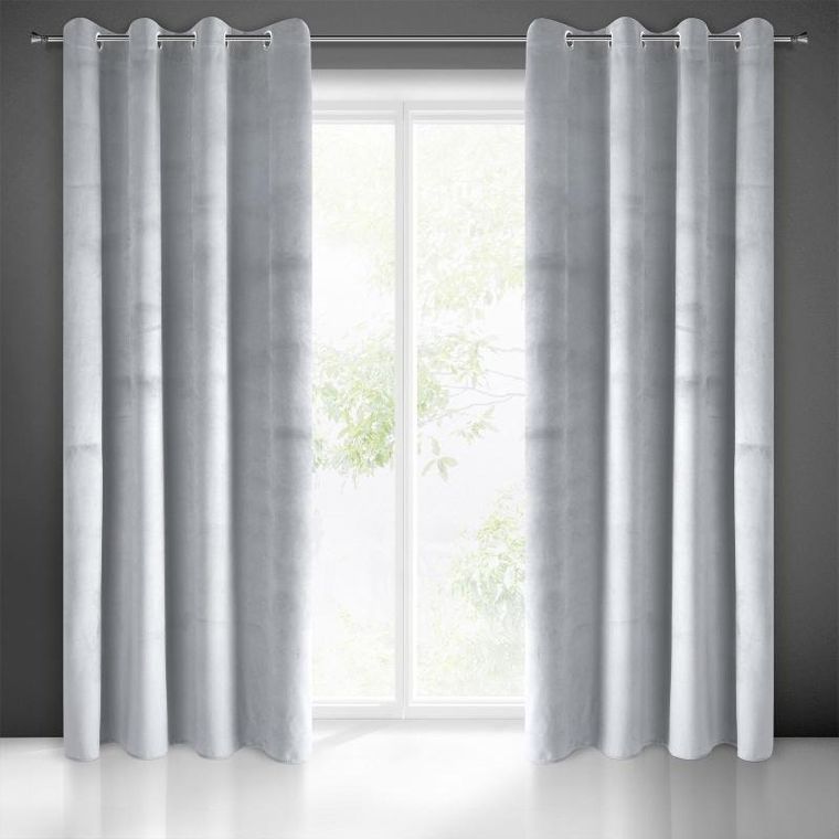 Eurofirany, zasłona zaciemniająca gotowa, Pierre, 140-250 cm, jasnoszary