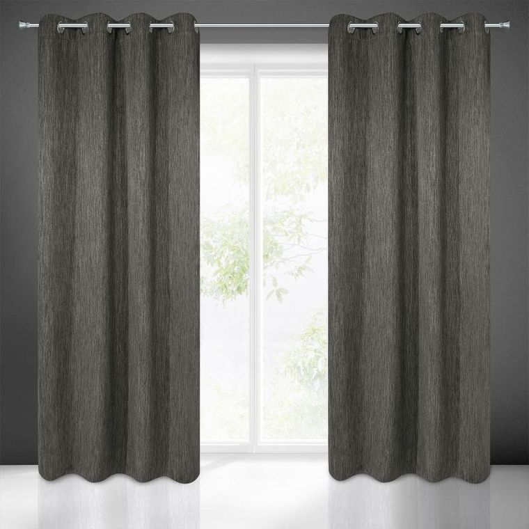 Eurofirany, zasłona zaciemniająca gotowa, Rossie, 140-250 cm, grafitowy