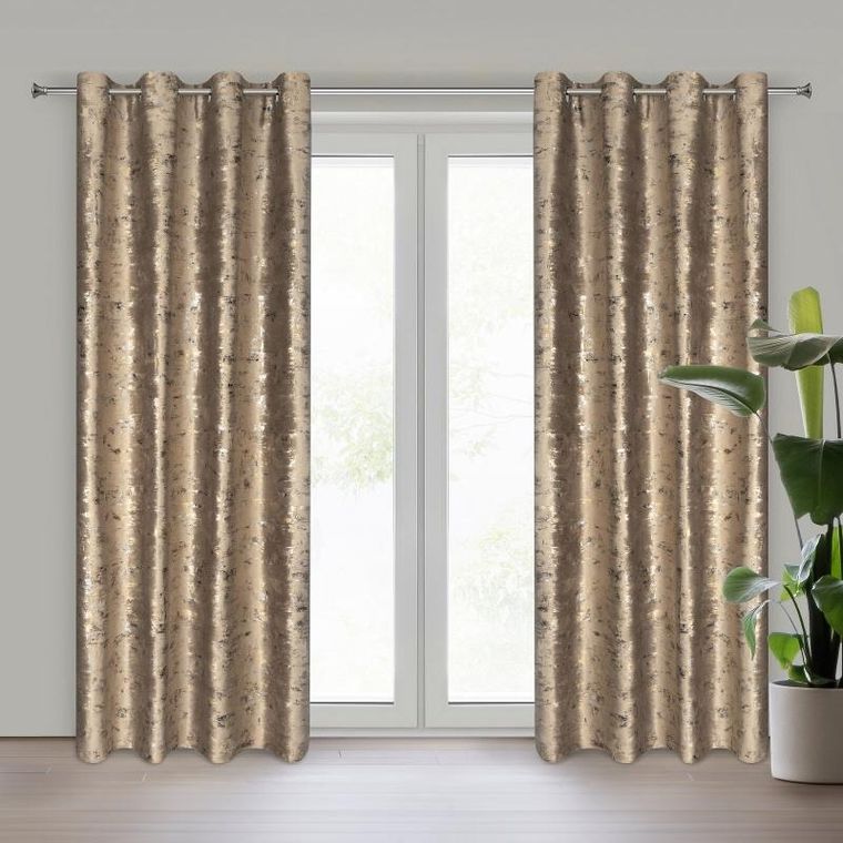 Eurofirany, zasłona zaciemniająca gotowa, Tami, 140-250 cm, brązowy