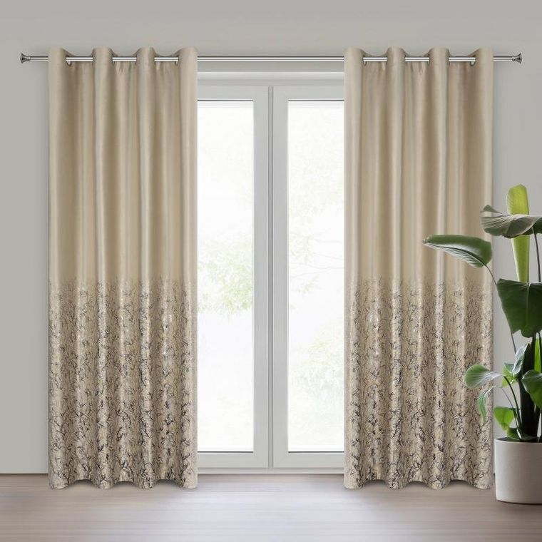 Eurofirany, zasłona zaciemniająca gotowa, Tori, 140-250 cm, beżowy