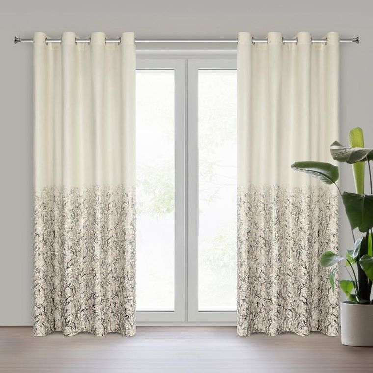 Eurofirany, zasłona zaciemniająca gotowa, Tori, 140-250 cm, kremowy