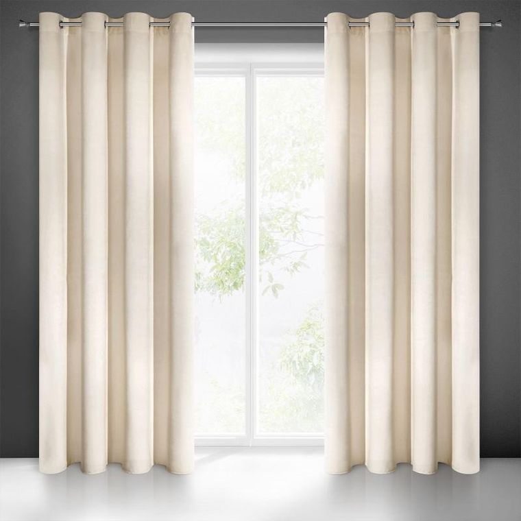 Eurofirany, zasłona zaciemniająca gotowa, Villa, 140-250 cm, jasnobeżowy