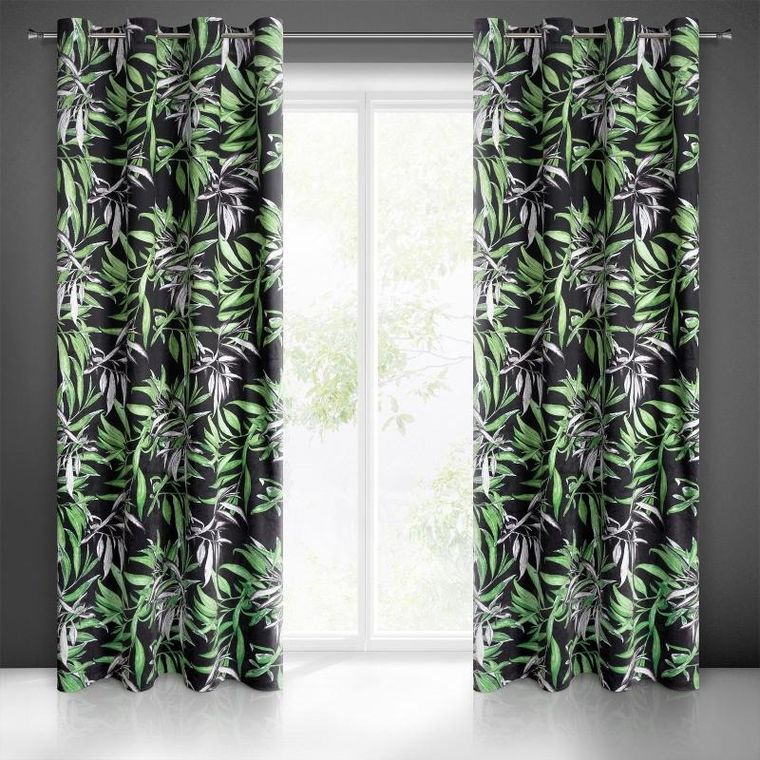 Eurofirany, zasłona zaciemniająca gotowa, Zoja, 140-250 cm, zielony