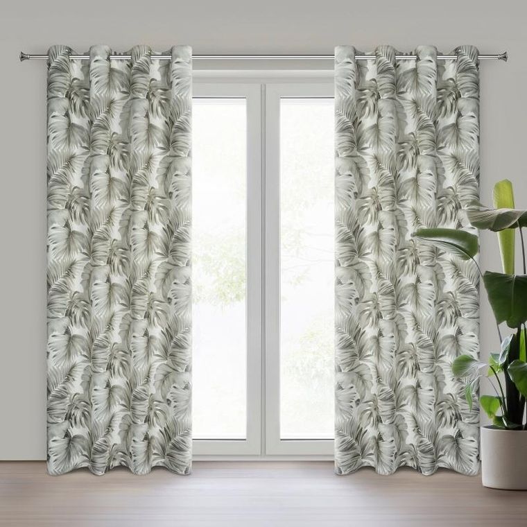 Eurofirany, zasłona zaciemniająca gotowa, Zora, 140-250 cm, biały