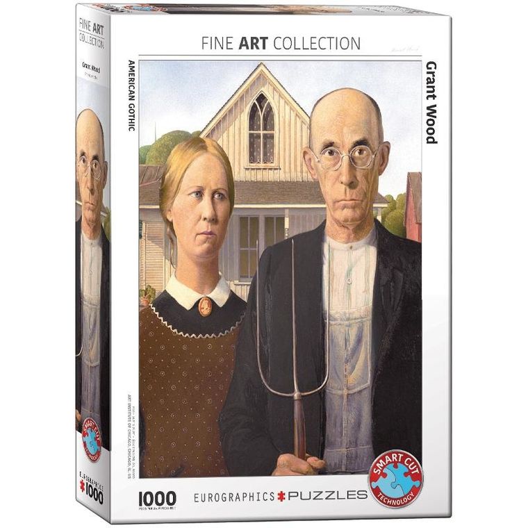 Eurographics, Amerykański Gotyk, Grant Wood, puzzle, 1000 elementów