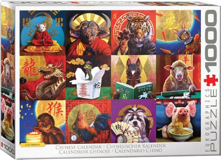 Eurographics, Chinese Calendar, puzzle, 1000 elementów