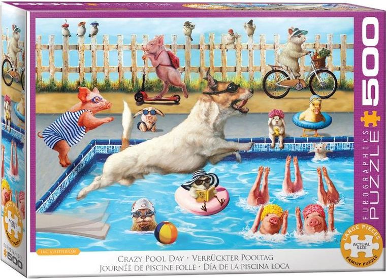 Eurographics, Crazy pool day by Lucia Heffer, puzzle, 250 elementów