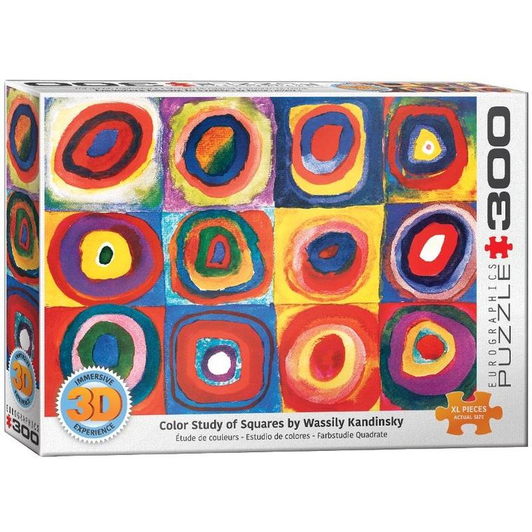 Eurographics, Kandinsky Study Squares, puzzle 3D, 300 elementów