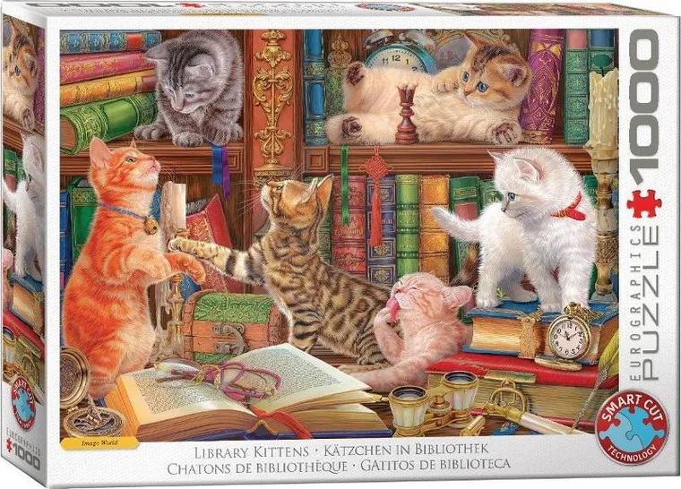 Eurographics, Library Kittens, puzzle, 1000 elementów