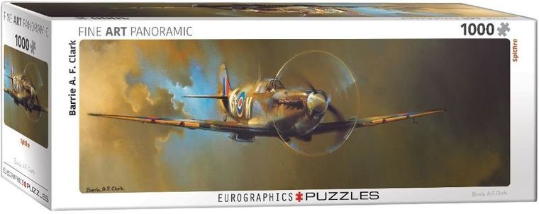 Eurographics, Samolot bojowy, Spitfire by Barrie A.F.C, puzzle panoramiczne, 1000 elementów