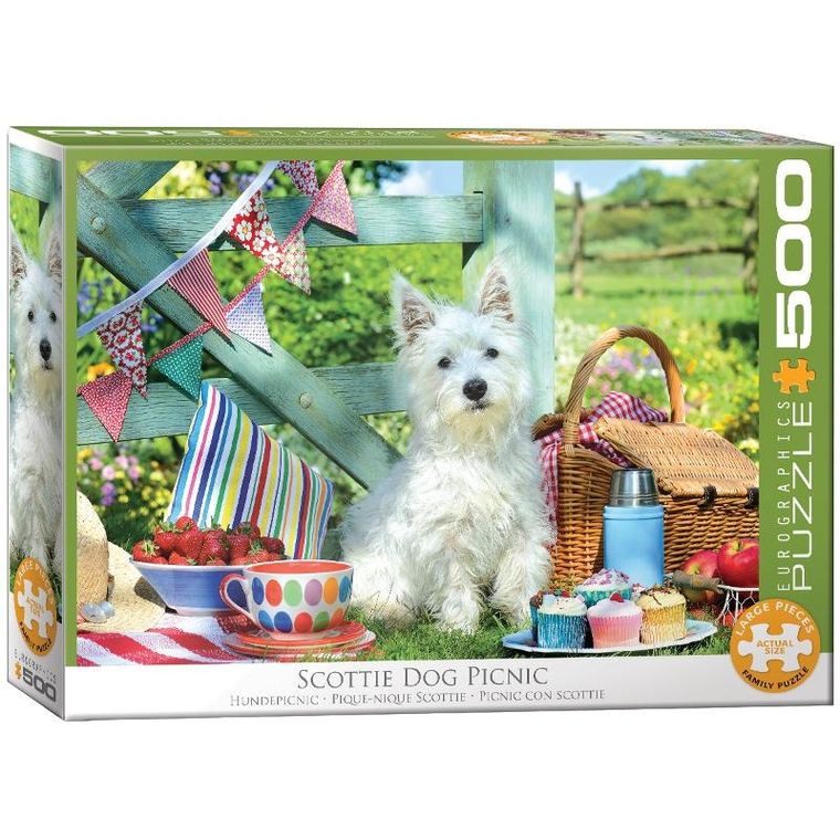 Eurographics, Scottie Dog Picnic, puzzle, 500 elementów