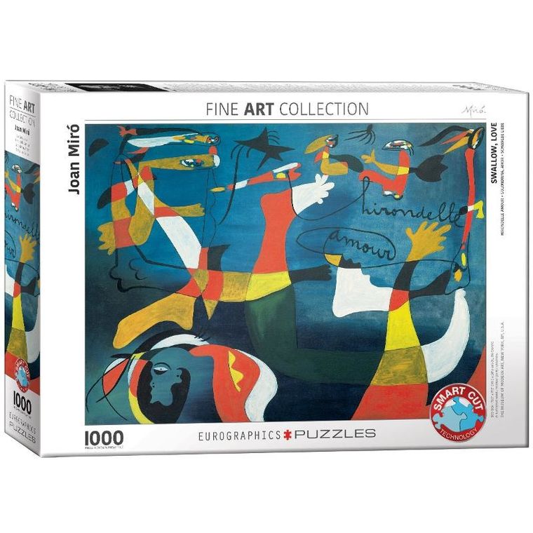 Eurographics, Swallow Love by Joan Miro, puzzle, 1000 elementów