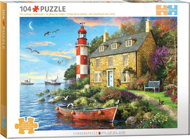 Eurographics, The Cottage Lighthouse by Dominic Davison, puzzle, 104 elementy