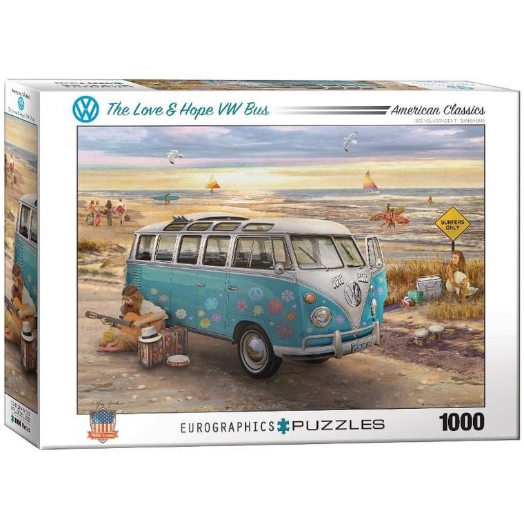 Eurographics, The Love & Hope VW Bus, puzzle, 1000 elementów