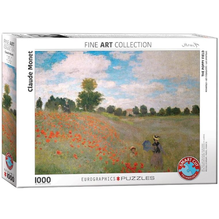 Eurographics, The Poppy Field by Monet, puzzle, 1000 elementów