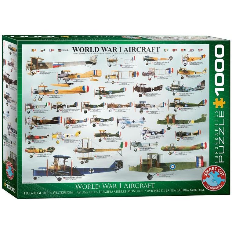 Eurographics, World War I Aircraft, puzzle, 1000 elementów