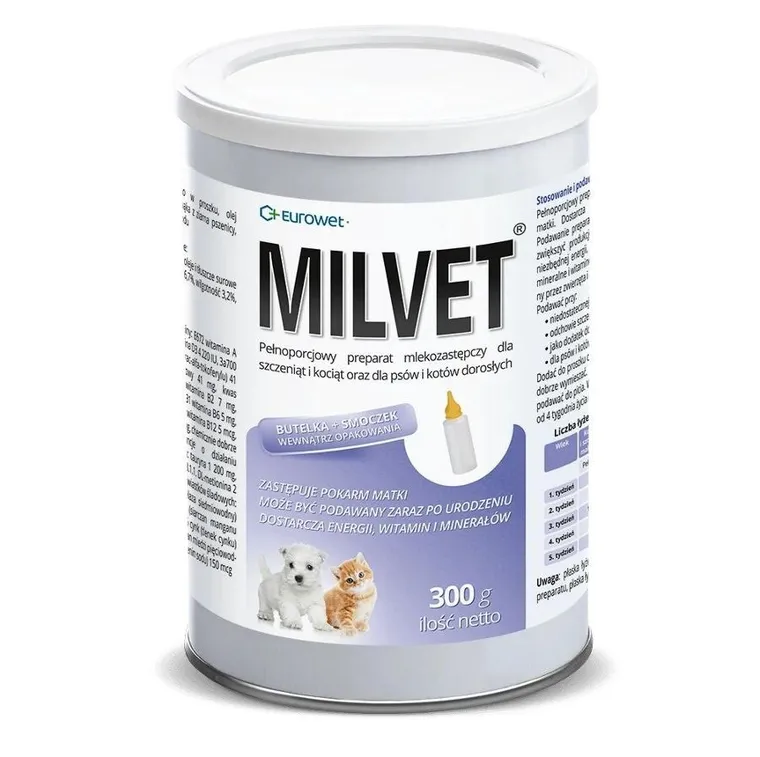 Eurowet, Milvet, preparat mlekozastępczy, 300g